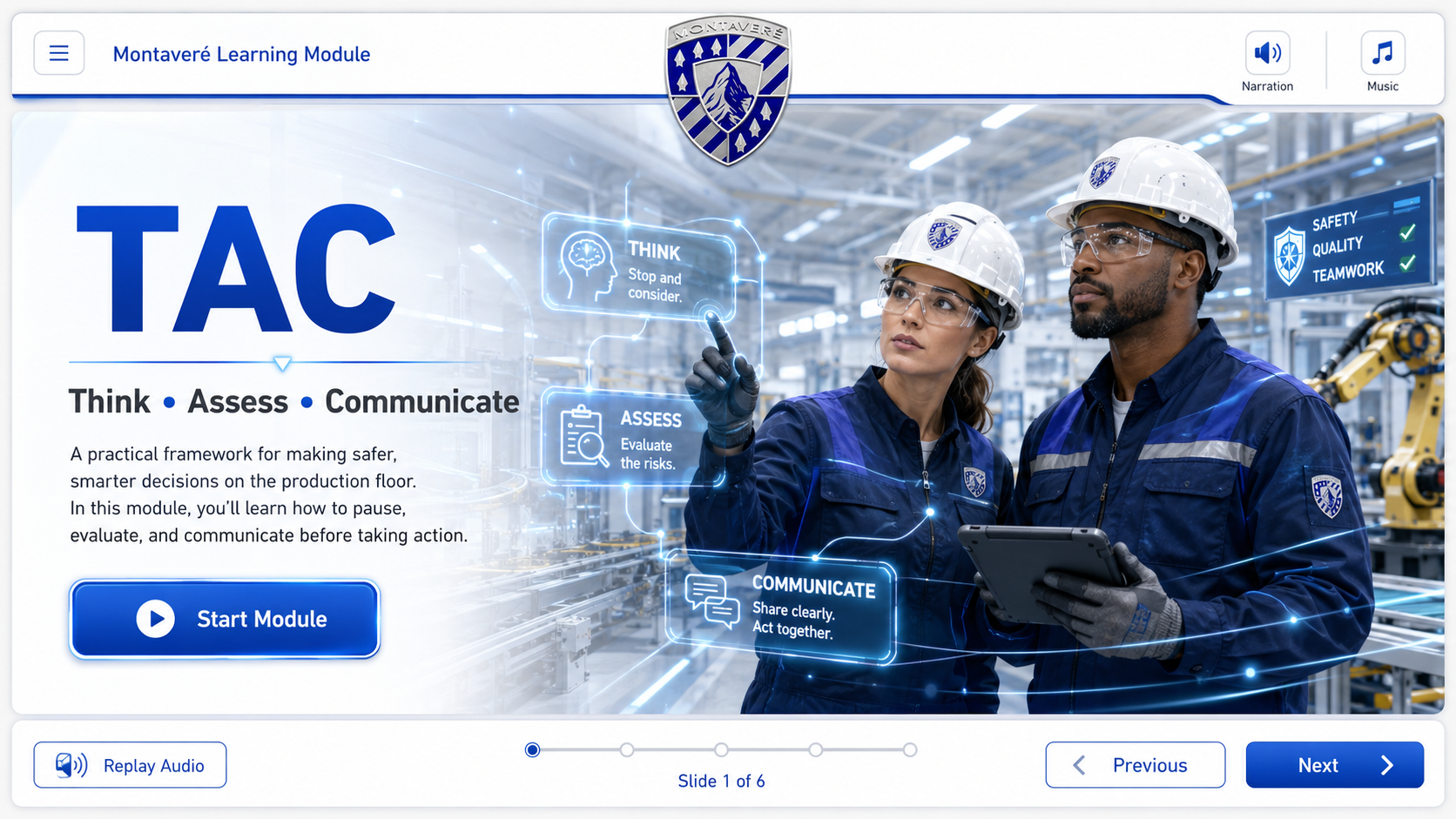 TAC eLearning module preview